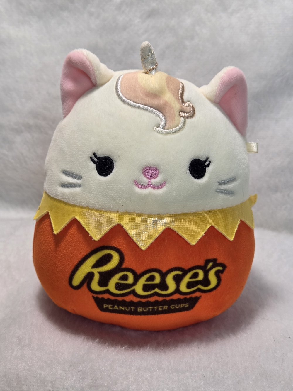 TOVINDA Squishmallows 5" White Caticorn Orange Reese's Peanut Butter NO HANGTAG